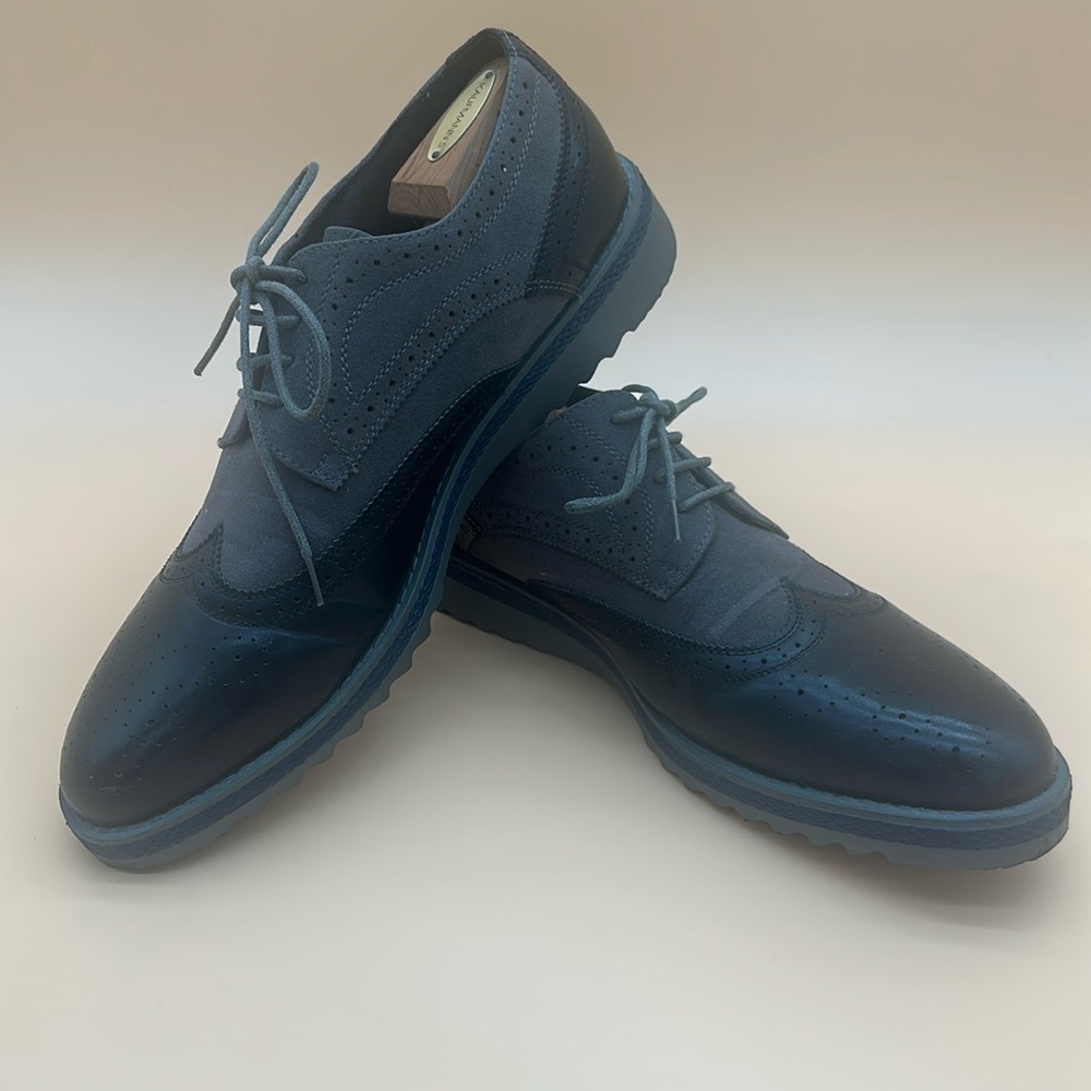 Alpine Swiss ALEC Mens Ripple Sole Wingtip Shoes Leather Lining & Insole - US 12